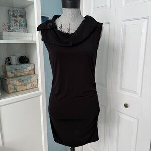 Black Cowl-Neck Sleeveless Dress (L/G)